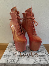 Queen’s Closet - Hella Heels Peachy Glitterati Ankle Boot