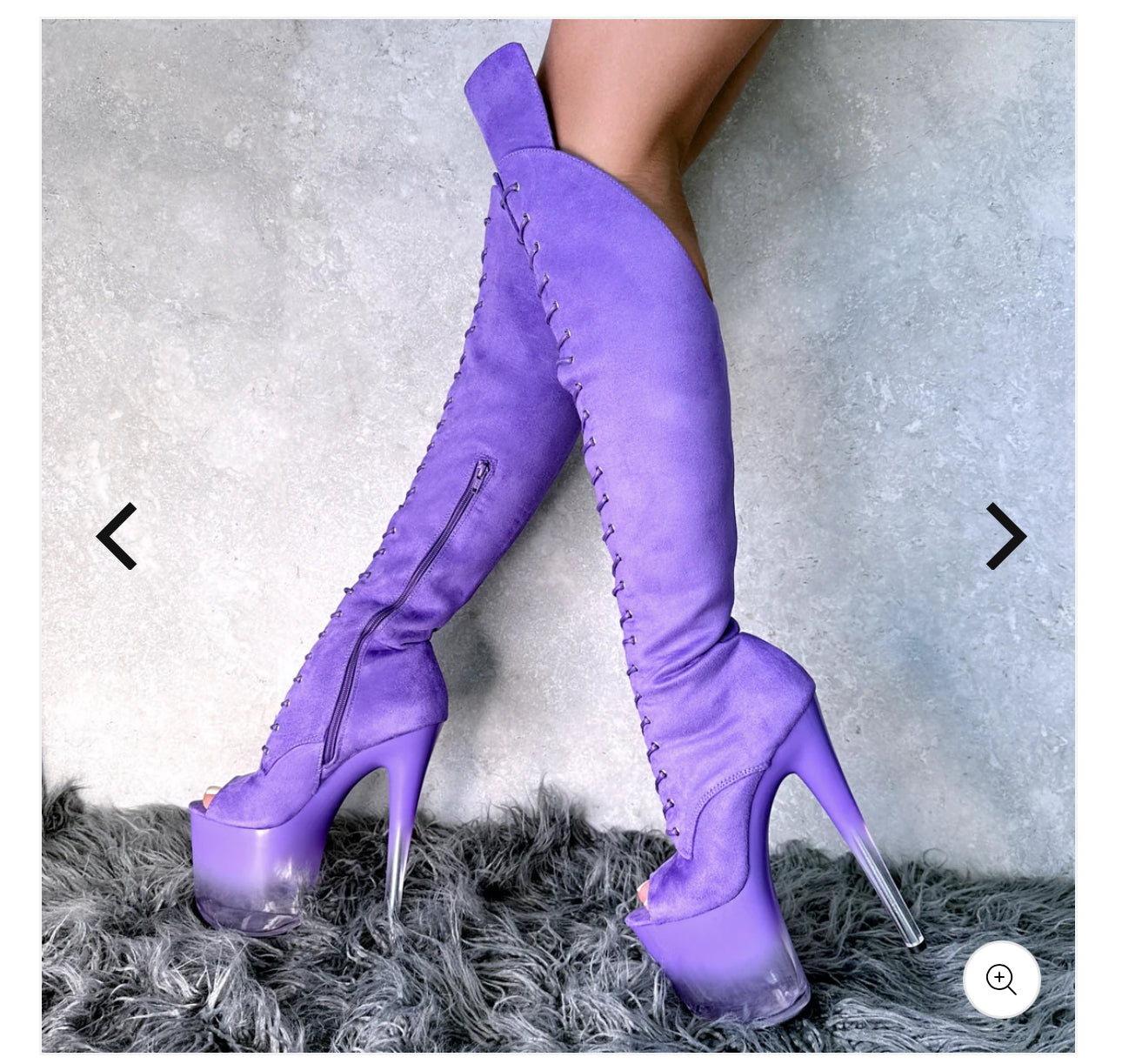 Queen’s Closet - Hella Heels Purple Ombré Over Knee Boot