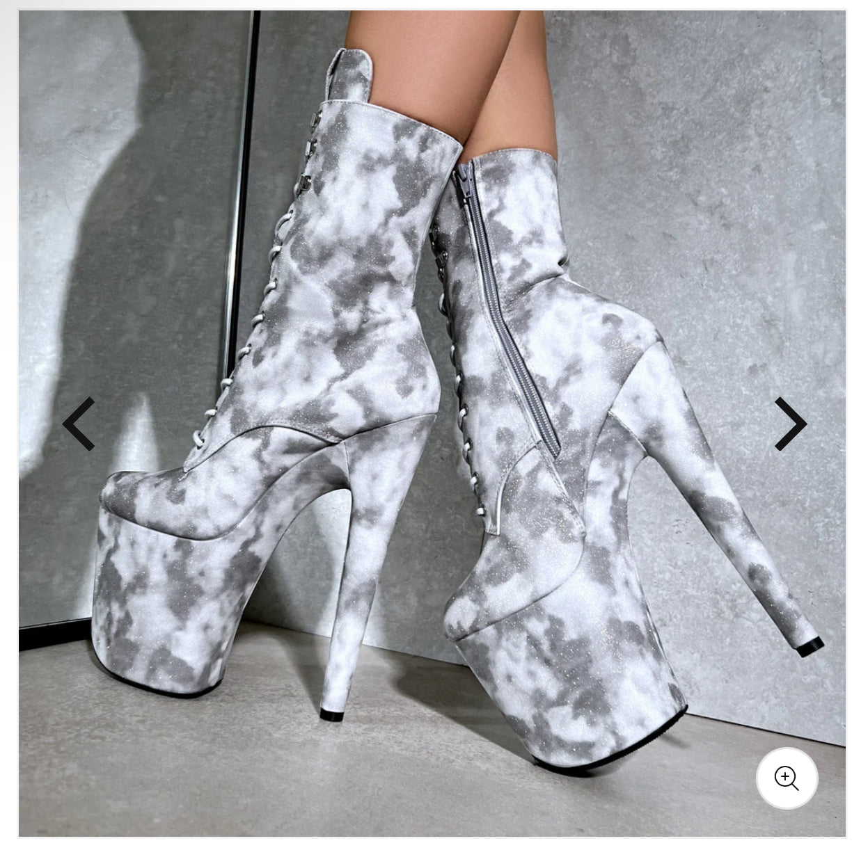 Queen’s Closet - Hella Heels Grey Fairy Clouds Boot